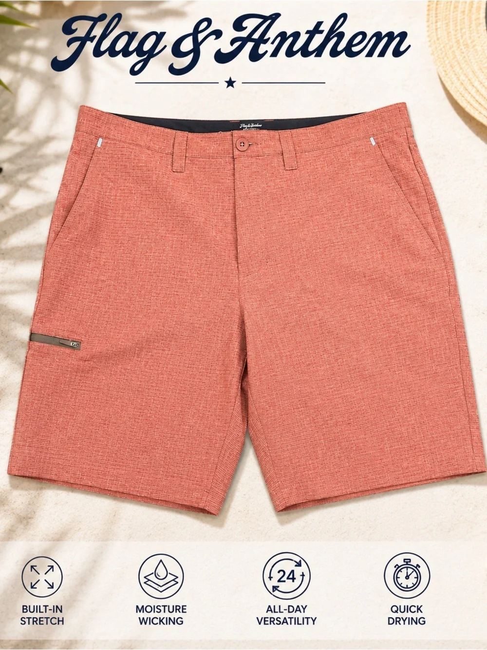 NWOT MadeFlex Coral Shorts | Sizes 38